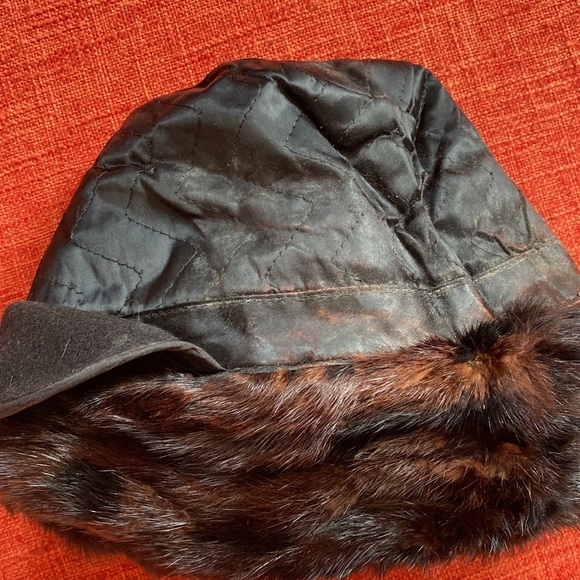 Vintage 50’s 60’s Brown Mink Fur Arctic Hat - Picture 13 of 15